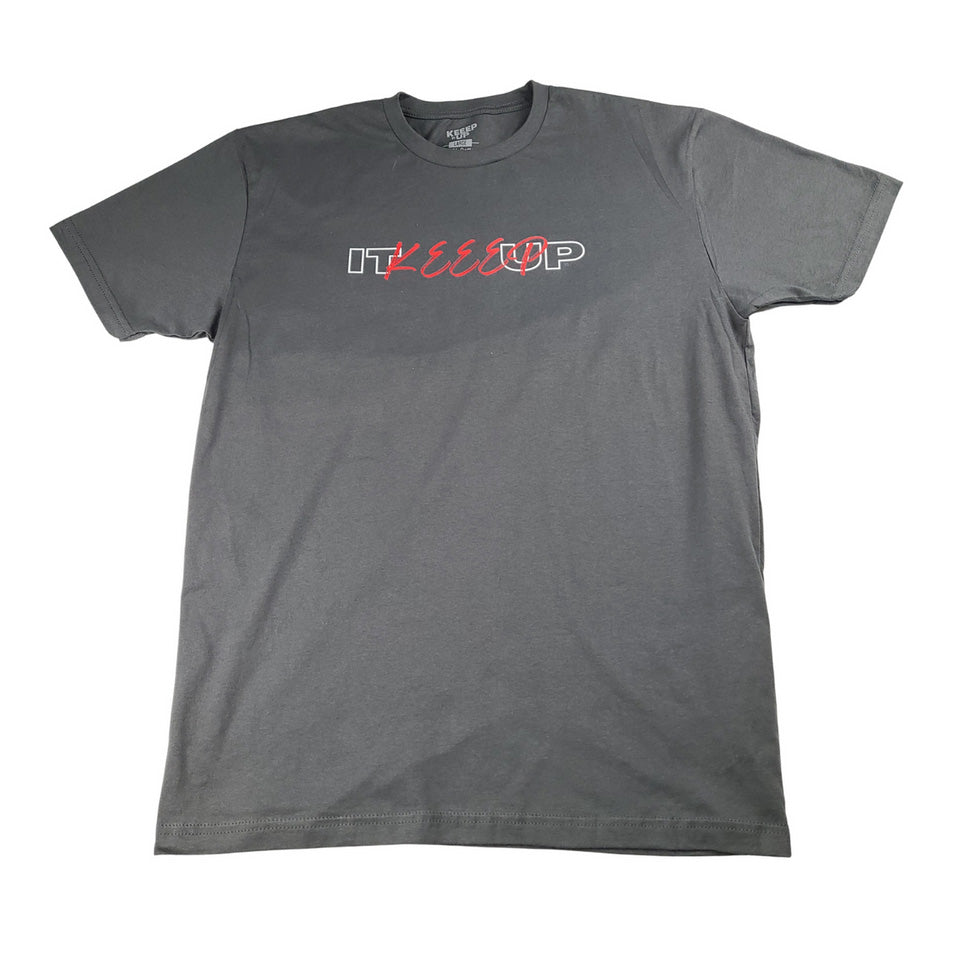 Men’s Red Brushed Tee - Heavy Metal Gray
